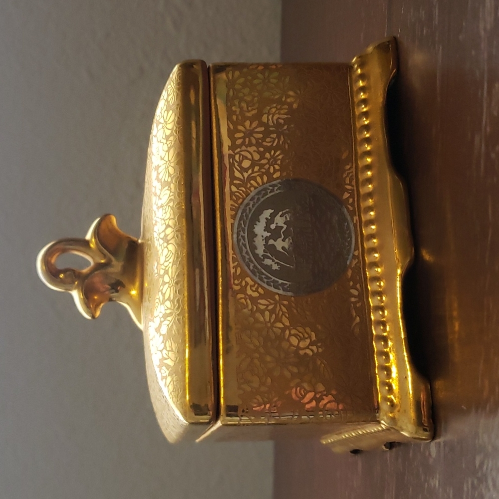 Antique Le Mieux 24 KT and Platinum Box